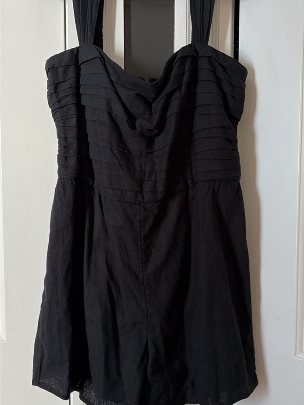 Abercrombie Black Sleeveless linen romper